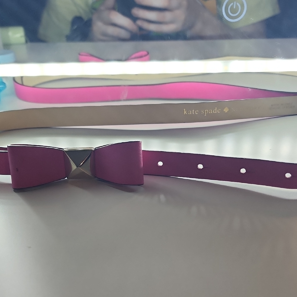 Kate Spade Fuchsia Bow Belt
